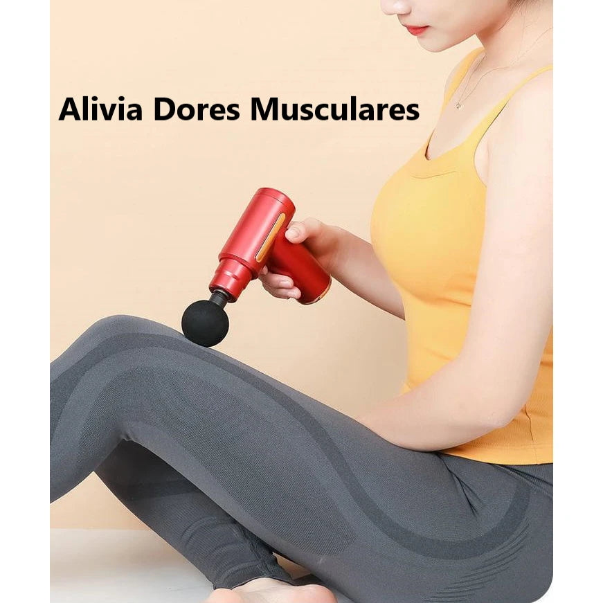 Mini Massageador Pistola de Massagem Elétrica Muscular Portátil Recarregável Alivia Dor Multifuncional XD01