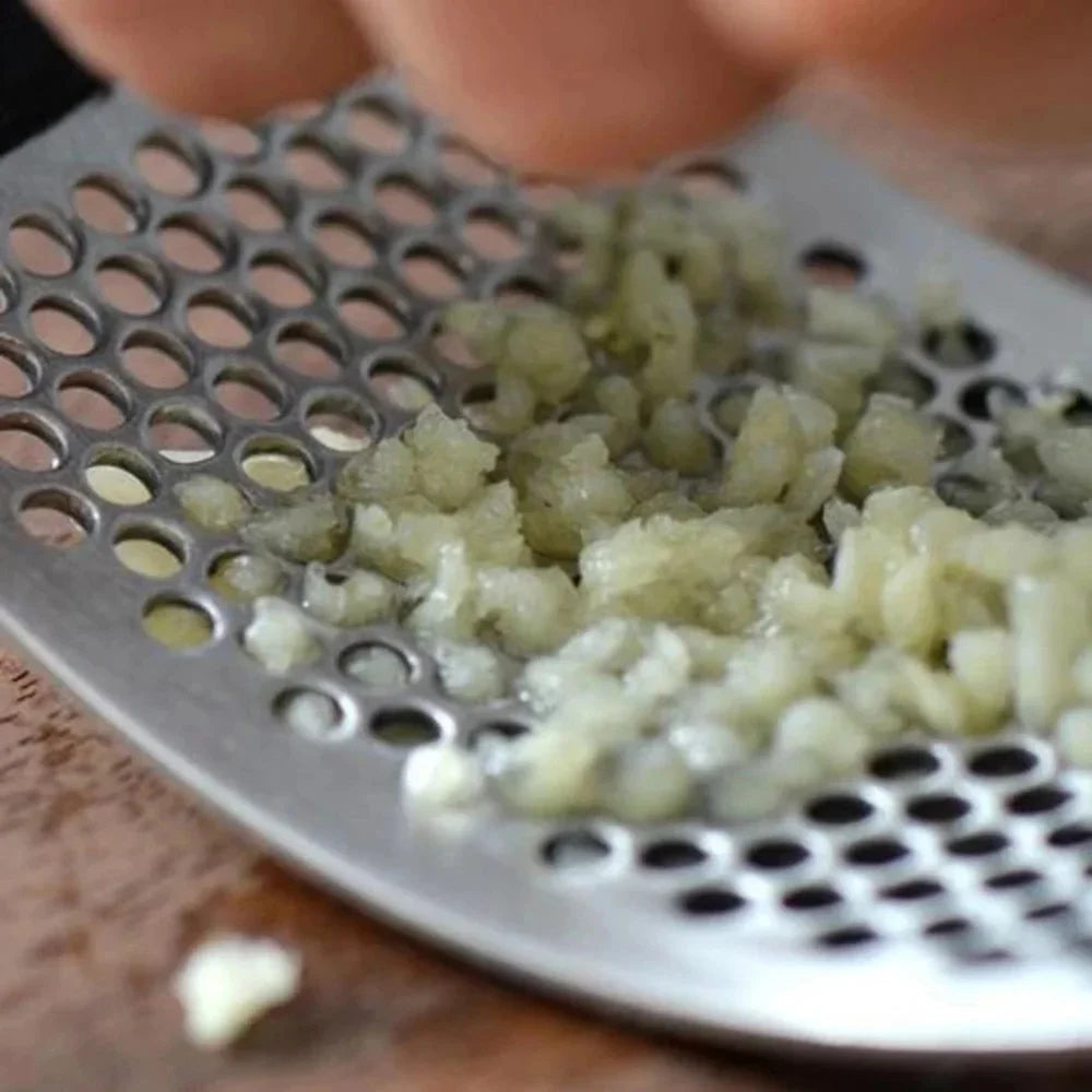 Ralador e Extrator de Alho Ferramentas de Cozinha Inox para Cozinha Manual