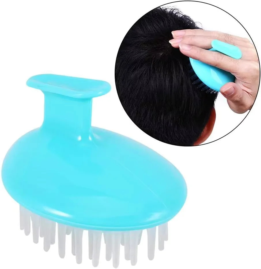 Escova de Massagem de Silicone para Cabelos, Corpo e Banho, Escova de Shampoo Massageadora, Ideal para Cuidados Pessoais e Bem-estar.